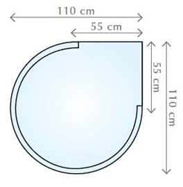 Ochranné sklo pod kamna a ke krbům FIREGLASS II čiré 110x110 CM