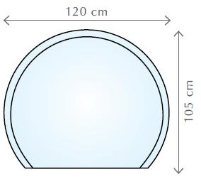 Ochranné sklo pod kamna a ke krbům FIREGLASS 120x105 CM