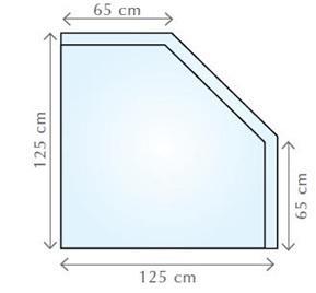 Ochranné sklo pod kamna a ke krbům FIREGLASS II čiré 125x125 CM