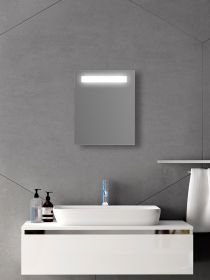 Zrcadlo LUNA 40x50 CM s LED podsvíceným pruhem
