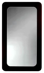 Zrcadlo APACHE 50x140 CM s fazetou a černým skleněným podkladem