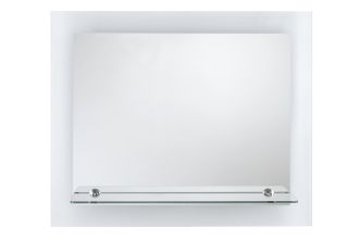 Zrcadlo ATHOS 60x50 CM s pískovaným okrajem a s poličkou