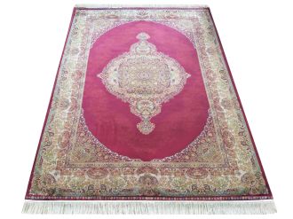 Prémiový koberec QUM SILK 01 hedvábí červený - 200 x 300 cm
