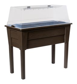 NIAGARA vyvýšený plastový květináč - hnědá NIAGARA vyvýšený plastový květináč - hnědá