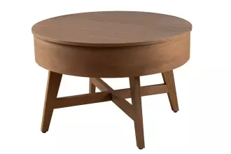 Konferenční stolek s ÚP KYOTO 70 CM masiv mango/ořechová dýha