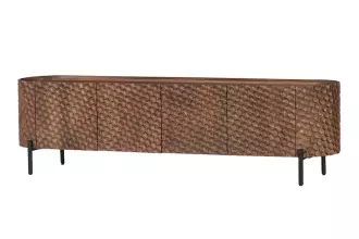 Televizní stolek ADLON II 3D 160 CM hnědý masiv mango