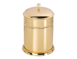 luxusní koš ALMARA GOLD s potahem 24 kt zlata, krystaly