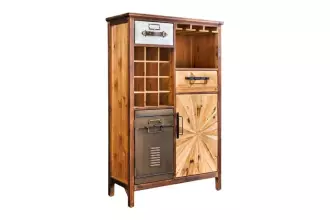 Barová skříň ATELIER 120 CM masiv borovice