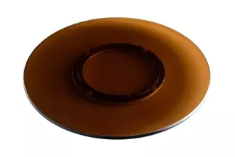 Otočný podnos SERVANT 60 CM jantarové tvrzené sklo