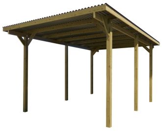 Dřevěný přístřešek na auto 606 (3x5 m)