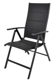 ZWC-235 zahradní polohovací křeslo hliníkové - černá