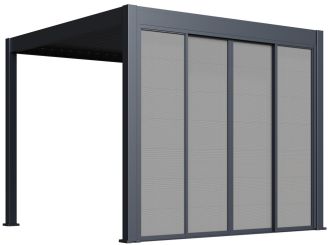 posuvná ZÁSTĚNA 3 m pro bioklimatickou pergolu - šedočerná