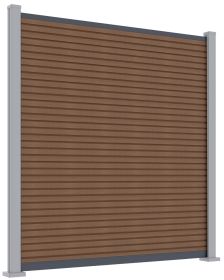 MODERN plotový panel WPC 180x180 cm HORIZONTÁLNÍ i VERTIKÁLNÍ a koncovky - teak