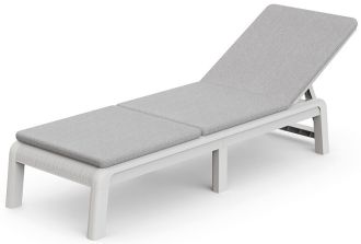 ATLAS (MALLORCA) lehátko s poduškou - šedá/světle šedá