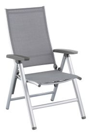 CIRRUS polohovací, hliníkové křeslo - stříbrná / šedá