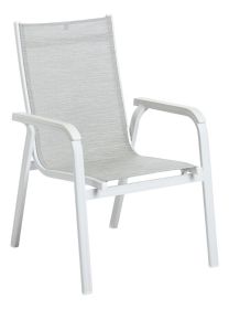 BASIC PLUS stohovatelné, hliníkové křeslo - bílá/světle šedá BASIC PLUS stohovatelné, hliníkové křeslo - bílá/světle šedá