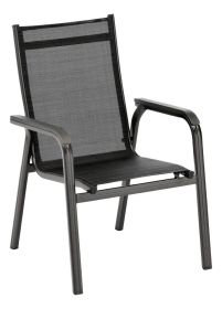 BASIC PLUS stohovatelné, hliníkové křeslo - antracit/antracit