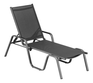 BASIC PLUS hliníkové lehátko - antracit/antracit