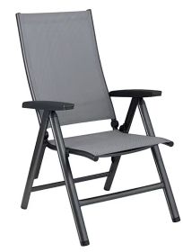 CIRRUS polohovací, hliníkové křeslo - antracit/šedá