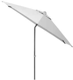 Slunečník KETTLER EASY PUSH ø 300 cm - matný antracit/světle šedá - voděodolný