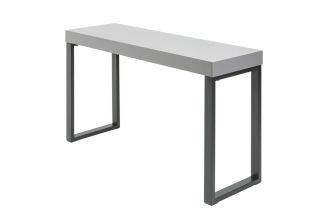 Psací/konzolový stůl DESK 120 CM šedá vysoký lesk - rozbaleno