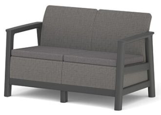 SCANDI LINEA 2 SEATER SOFA - Mountain Grey/Grafit