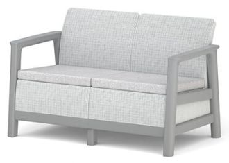 SCANDI LINEA 2 SEATER SOFA - Ash grey/Storm grey