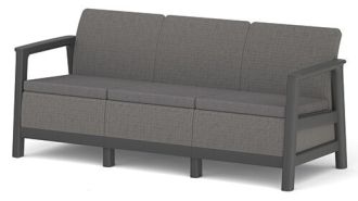 SCANDI LINEA 3 SEATER SOFA - Mountain Grey/Grafit