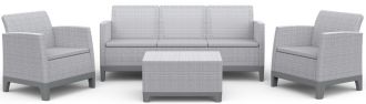 SCANDI FORMA 3 SEATERS SET - Ash grey/Storm grey