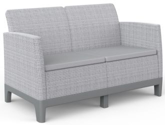 SCANDI FORMA 2 SEATER SOFA - Ash grey/Storm grey