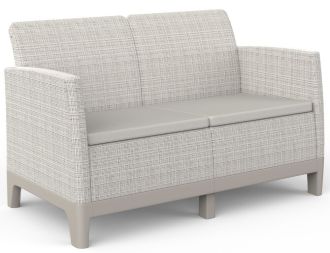 SCANDI FORMA 2 SEATER SOFA - Pebble grey/Soft biege