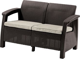 Dvojitá sofa TRAMONTI hnědá