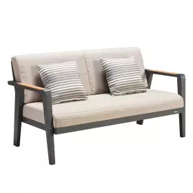 Zahradní dvoumístná pohovka EMOTI BLACK TAUPE