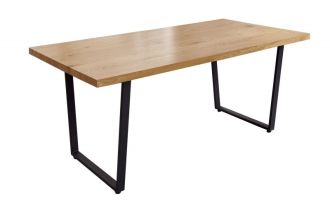 Jídelní stůl LOFT 180 CM dubový vzhled U rám, II. jakost (A)