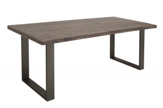 Jídelní stůl IRON CRAFT 200 CM šedý masiv mango, II. jakost (A)