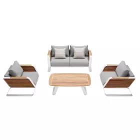 Zahradní 4 místná sedací souprava WING WHITE GREY s jachtařským lepidlem