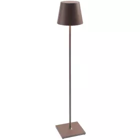 Zahradní výškově nastavitelná lampička POLDINA hnědá - 52cm - 122cm
