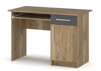 Pracovní stůl CRUBE 1, dub Flagstaff/šedá
