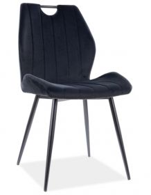 Jídelní čalouněná židle CORA VELVET černá/černá