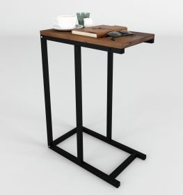 Odkládací příruční stolek LANDEN ořech/černá