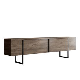 Luxe TV stolek na nožičkách, ořech / černá