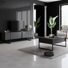 Luxe Set obývací sestava, antracit / černá
