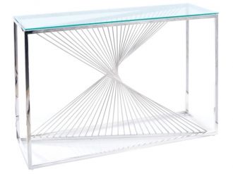 Konzolový stolek FLAME C stříbrná/sklo