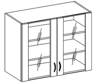 W80W horní vitrína dvoudveřová CHAMONIX II