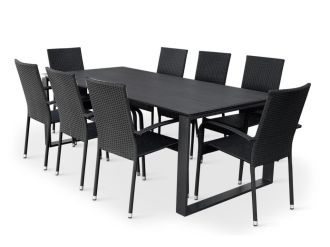 Zahradní sestava 8+1P černá Zahradní sestava 8+1P černá