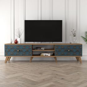 Class luxusní TV stolek, ořech / chalcedony