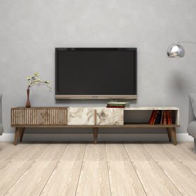 USITA TV stolek na nožičkách, ořech/bílá