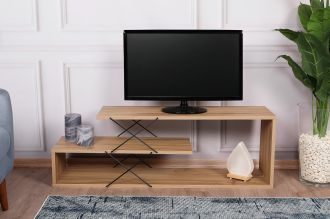 Zigzag stylový TV stolek, dub
