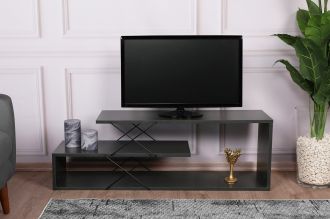 Zigzag stylový TV stolek, antracit