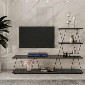 Ilgaz stylový TV stolek, antracit